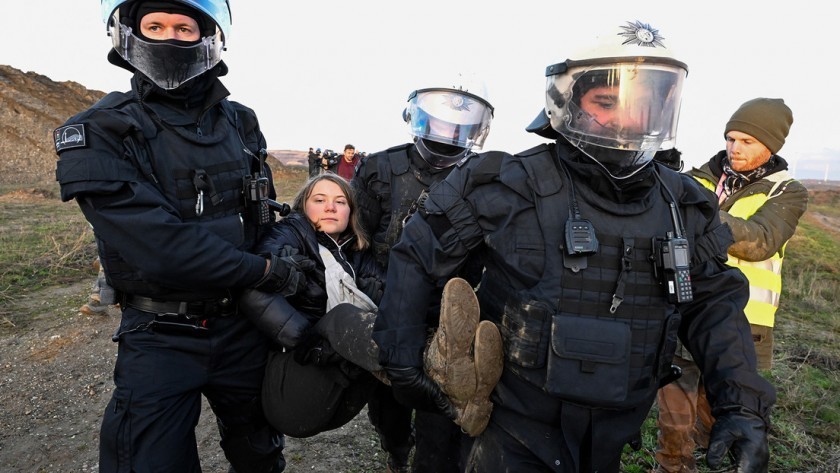 Detuvieron a Greta Thunberg durante una protesta en Alemania