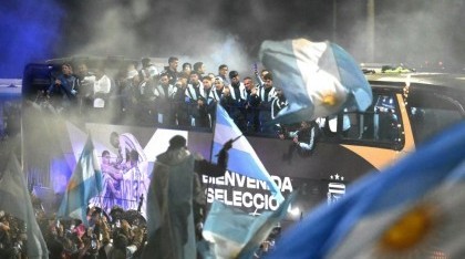 Una multitud recibió a la Selección de Scaloni, tras el subcampeonato mundial en EEUU